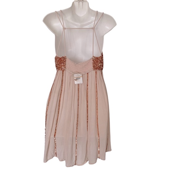 NWT Free People rose gold sequin dress size Small - Picture 3 of 7